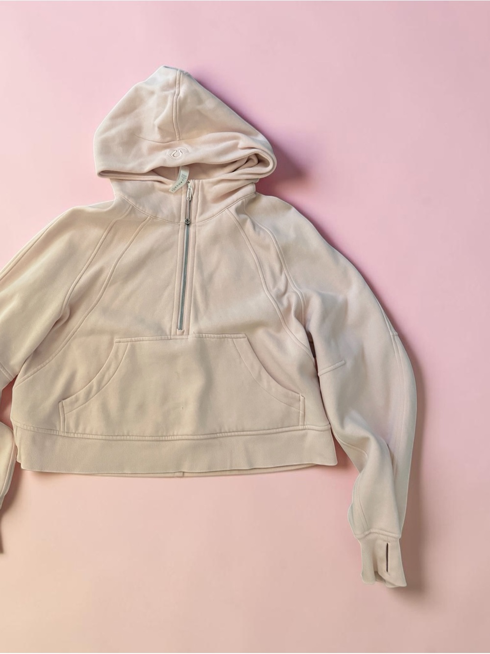 lululemon athletica Light Cream Half-Zip Hoodie